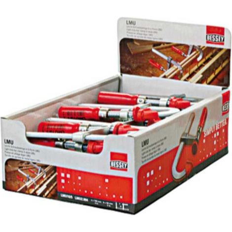 Bessey LMU20/5 sargento en U rojo y plata robusto (1/4)