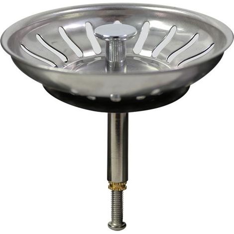 Stainless Steel Kitchen Sink Plug - Universal Kitchen Sink Filter, Sink Drain Plug with Anti-Clogging Kitchen Sink Grid, Quick Drain Stainless Steel Sink Basket (1/3)