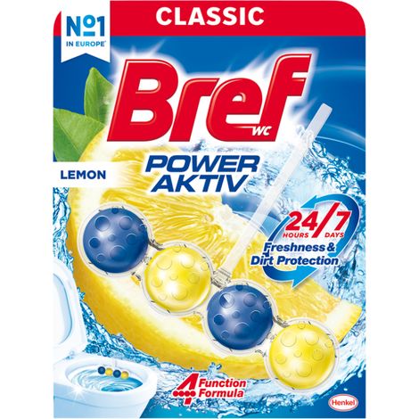 Bref Power Aktiv Boule de Toilette Citron 50g (1/5)