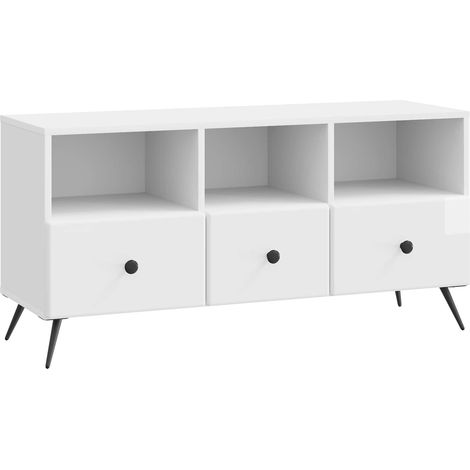 TV Cabinet High Gloss White 102 x 34.5 x 50 cm Engineered Wood vidaXL