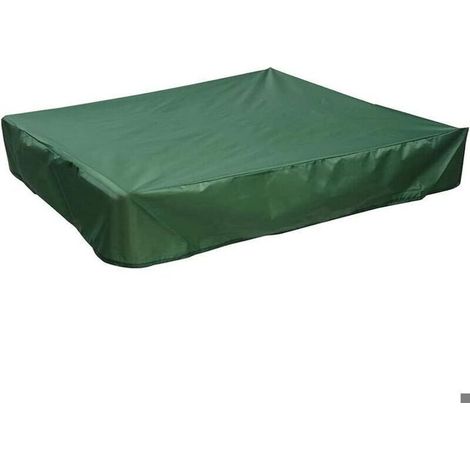 HONORNIC - Bâche bac à Sable 150x150 cm Housse Protection Étanche UV Protection 70% pour bac à Sable Oxford avec Cordon de Serrage, Vert