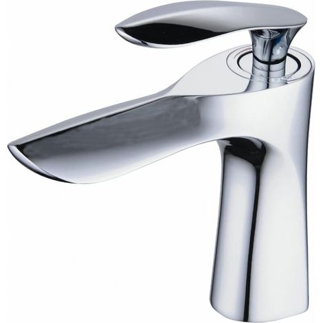 Bathroom Faucet Bathroom Faucet Single Bar Hot and Cold Water Mixer Tap 1-Hole Milk Faucet Installation MUMU (1/4)