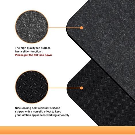 Tapis résistant à la chaleur, protection de comptoir, tapis de comptoir coulissant pour machine à café, convient aux friteuses à air chaud, aux mélangeurs, aux machines à café, aux grille-pain, etc., (1/3)