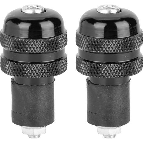 Poignées Moto 22MM Manches Barre en Alliage Aluminium Paquet 2 Accessoire Noir pour Motocyclette (1/5)