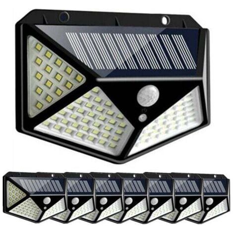 Lot de 8 Projecteurs Solaire 100LED IP65 étanche extérieur (1/5)
