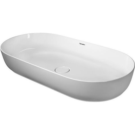 Vasque à poser LUV sans débordement trou B 800x400mm o troublanc sd-ma