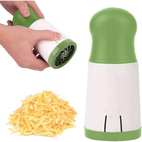Macina spezie con lama in acciaio inox, tritatutto/tagliaverdure per aglio, coriandolo, prezzemolo e spezie, accessorio da cucina, verde, bianco (1/5)