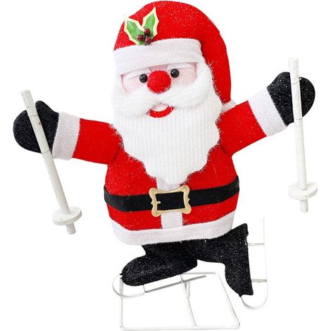401004 Papá Noel en la nieve Decoración navidad con luz y movimiento 57x15x65cm (1/5)