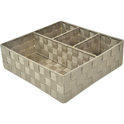 Tortora-Quadrat-Polyester-Schublade 32x32x10 cm