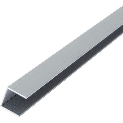 Dalsys U Profil Edelstahl, 1cm Höhe, Fliesenschiene, Übergangsschiene, Übergansprofil, geeignet als Bordüre - Poliert 2,5m x 10mm (1/5)