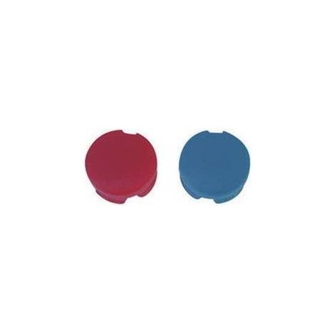 6 x PLACCHETTE ROSSO/BLU PER MANIGLIE ZUCCHETTI
