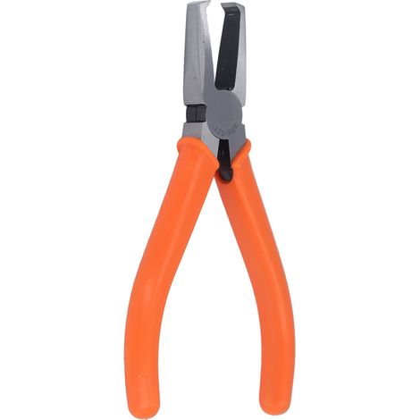 Alicates de corte transversal CRV de 8 mm con punta larga y mordazas planas con resorte de retorno automático para reparación electrónica. (1/5)
