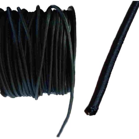 Corde Élastique Noire 8 mm, 10 mètres