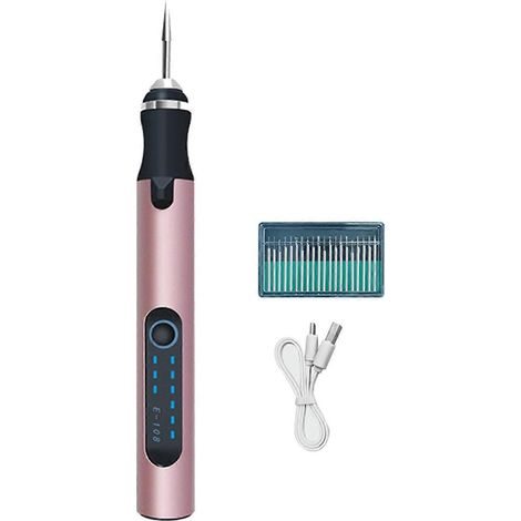 Elektrischer Gravierstift, kabelloser, wiederaufladbarer Schleifmaschinen-Werkzeugsatz für Nagelkunst, Goldschleifen