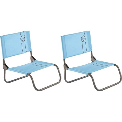 Lot de 2 chaises cale-dos de plage 1 pliure - O'Beach - Dimensions : 40 x 50 x 45 cm (1/4)