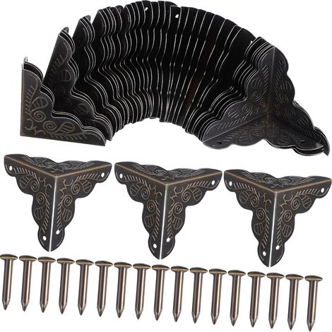 Protections d'angle vintage en métal pour meubles, en fer grande (1/5)