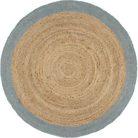 Tapis fait à la main, Tapis de salon,Tapis décoratif pour chambre Jute avec bord vert olive 240 cm MKS76284 (1/5)