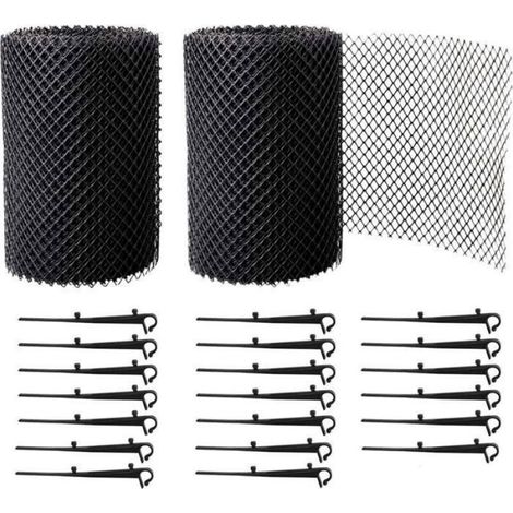 2 Rouleaux Grilles de Protection de Gouttière durable en PP, accessoire de qualité supérieure, adapté à l'usage prévu (1/4)