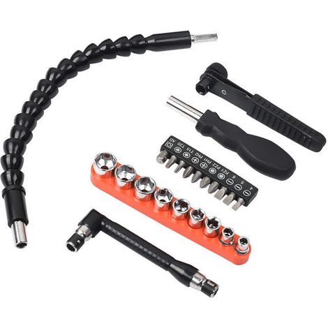23-teiliges Schraubendreher-Bit-Set mit flexibler Verlängerungswelle, Steckschlüsselsatz für Elektrowerkzeuge (1/5)