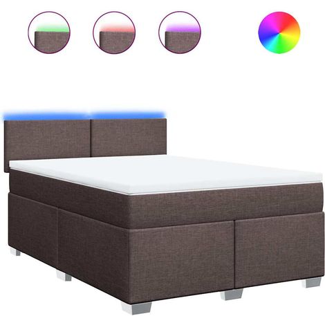 Maison Exclusive - Boxspringbett mit Matratze Dunkelbraun 140x190