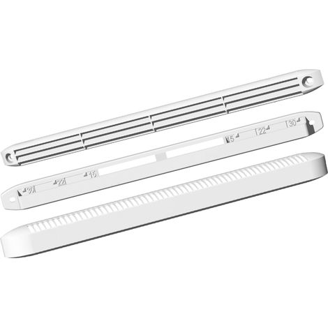 Entrée d'air auto universelle, 15/22/30 m3/h, RAL 7011, réservation 354x12 mm S&P (UNELVENT) 850624