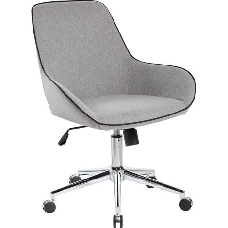 Dmora - Bürostuhl Dcampan, Arbeitsstuhl mit Rollen, Ergonomischer Bürositz, 66x59h98 cm, Grau
