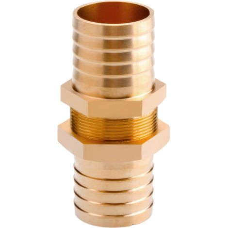 Raccord cannelé en laiton 1/2", filetage femelle, épisseur de métaux, barbillons, raccord tuyau, connecteur adaptateur pour air, eau, huile (épaisseur 8 mm) Pagode 25 Mm Petit Cuivre (1/5)