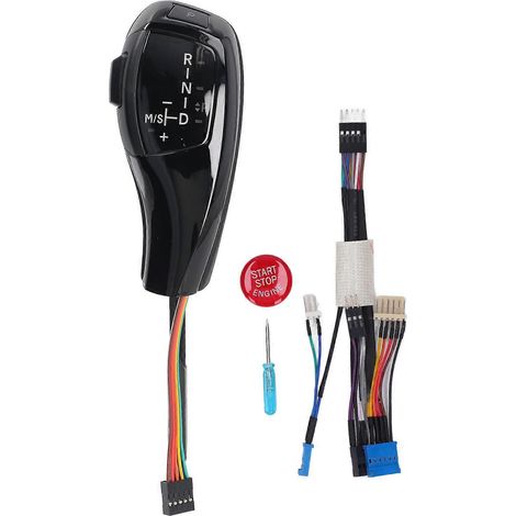 Kit de actualización de pomo de palanca de cambios LED con botón de arranque/parada del motor para Serie 5 E39 y Serie 7 E38 (conducción a la izquierda), color negro brillante. (1/5)