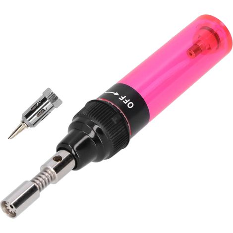 Fer à souder à gaz VA-100, stylo de soudage sans fil en alliage d'aluminium et plastique, rouge transparent (1/5)