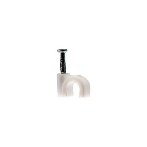 Supports de câbles ronds - Ø 5 mm - Blancs - Lot de 25 - Supports de câbles (1/5)