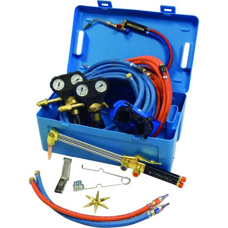 Chalumeau OXY - GAZ kit complet avec tuyaux 2x10 m (1/2)