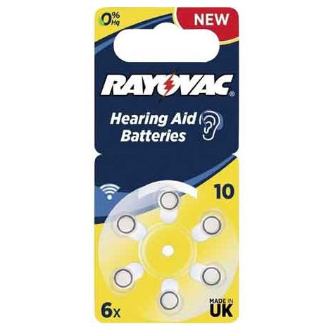 PILA PER ACUSTICA 'RAYOVAC 10' Blister 6 Pezzi - 10 confezioni