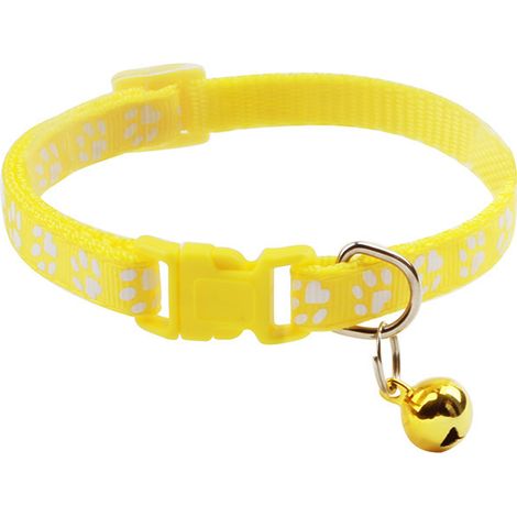 Collier pour chat imprimé léopard, collier réglable pour animal de compagnie avec boucle de sécurité à cloche (1/4)