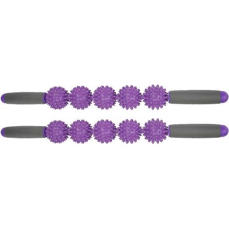 Set mit 2 Massagerollen und 5 Bällen, Muskelentspannungsstab, spitzen Gesichtsstäbchen, Yoga-Zubehör für Dehnung und Regeneration (1/5)