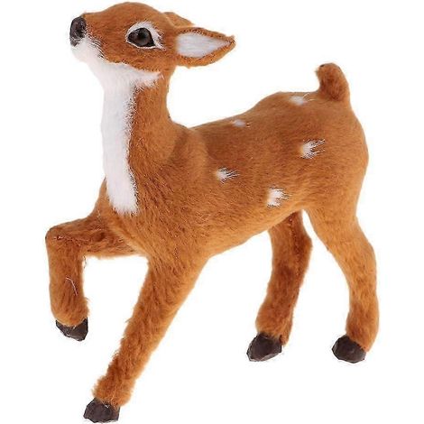 Renne en peluche de Noël, jouet factice-Light Brown Female Stand (1/5)