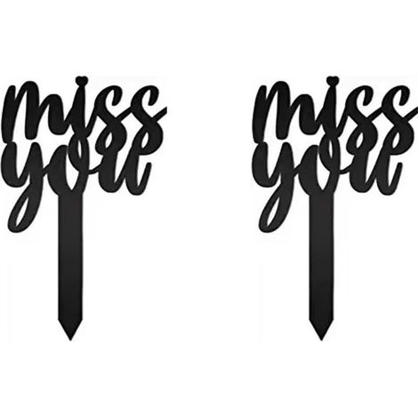 Marqueurs funéraires en métal, Miss You Memorial Stake Sympathy Grave Plaque Cimetière Garden Stake Memorial Plaque commémorative en métal pour cimetière, extérieur, cour, jardin 2pcs (1/5)