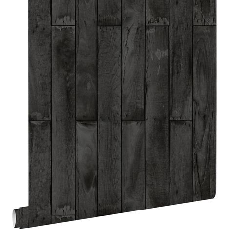 papier peint imitation bois noir - ESTAhome (1/5)