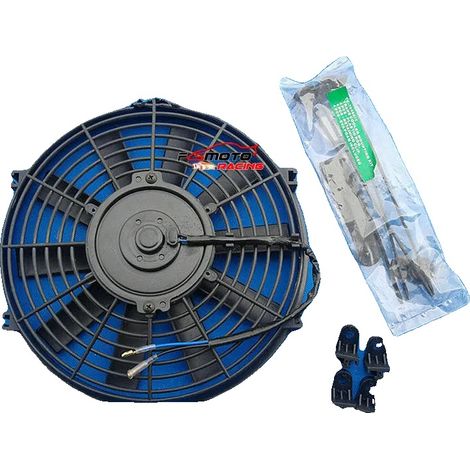 Ventola per radiatore per veicoli, 16 pollici, alimentazione 12V, elevata efficienza del flusso d'aria, bassa rumorosità, plastica resistente (1/5)