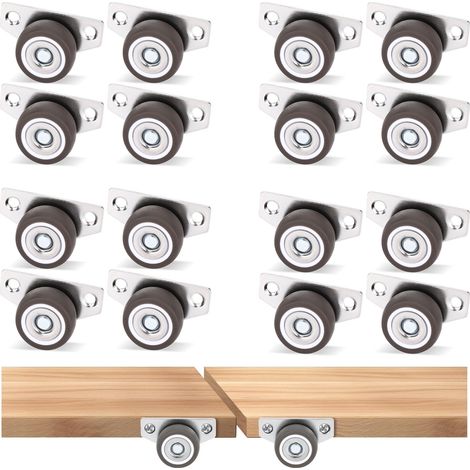 poulies anti-support de porte roues directionnelles linéaires pour pieds de table rouleaux fixes latéraux de guidage 16 (1/5)