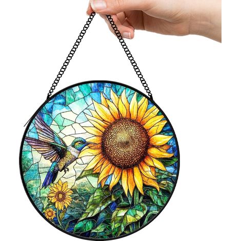 30 cmAttrape-soleil fleurs sauvages abeille papillon, décoration fenêtre lumineuse, cadeau femme (1/5)