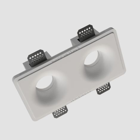 PORTA FARETTI IN GESSO INCASSO COMPRESO DI GU10 X CONTROSOFFITTI E VERNICIABILI C045D