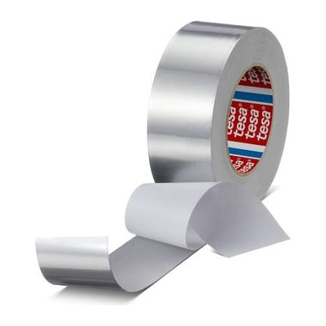 Tesa – Ruban adhésif en aluminium 60652 – Largeur 50mm – Longueur 50m – Conductivité élevée – Force d'adhérence 9 N/cm