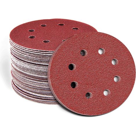 Disques Velcro 12cm Grains 80/120/240 8 Trous (1/4)
