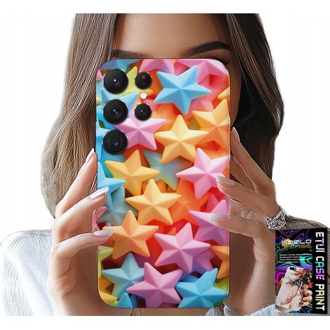 Coque pour Samsung Galaxy S22 Ultra - Coque étoiles colorées + film protecteur (1/5)