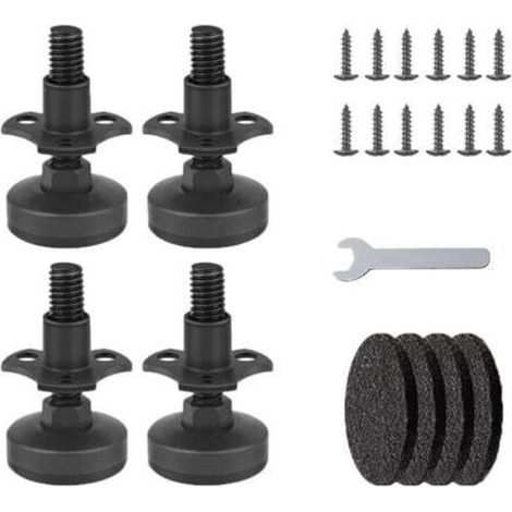 [JAMAIS UTILISÉ] Niveauurs de meubles lourds, pack de 4 pieds de nivellement filetés 3/8-16, pieds de meuble réglables, pieds de table réglables pour table/chaise/canapé/bureau/armoire/établi, support (1/4)