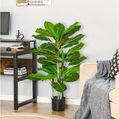 Künstliche Pflanze 95 cm mit 33 Blättern im Topf, grün HAVRYA (1/5)