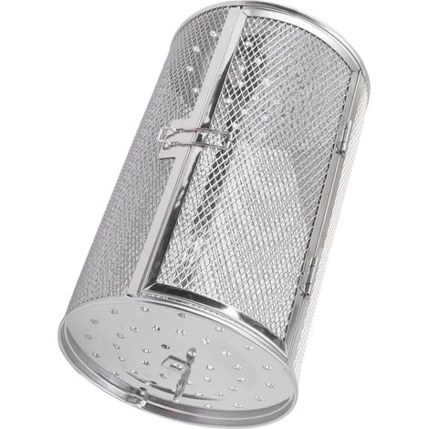 Panier à griller roulant en acier inoxydable, cage à griller ronde en acier inoxydable pour cacahuètes, noix séchées et légumes C (1/5)