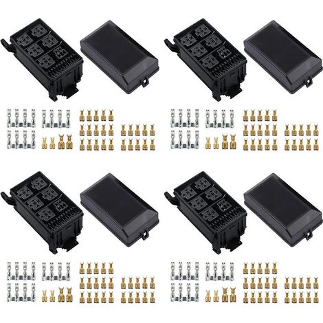 Compatible avec les boîtes à 4 fusibles et relais, les prises à 5 fusibles, les prises à 6 relais et les boîtes à fusibles automobiles 12V. (1/5)