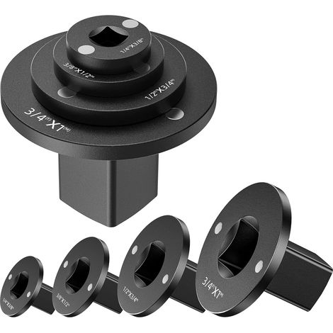 Adaptateur Douille A Choc, 4 Pcs  Douille Réducteurs Adaptateurs Adaptateur à Douille Cliquet 3/4"à 1",1/2"à 3/4",3/8"à 1/2",1/4"à 3/8" (1/5)