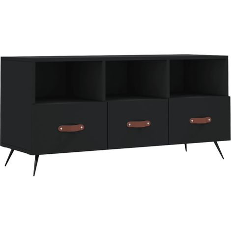 Mobile TV multimediale scaffale per televisione televisione buffet sala da pranzo soggiorno camera da letto 102 x 36 x 50 cm multistrato nero 020025605